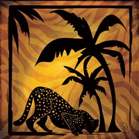 Safari Silhouette I Framed Print