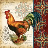 Suzani Rooster II Framed Print