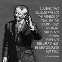 He Who Conquers - Nelson Mandela Quote Framed Print