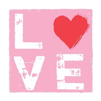 Love - Pink and Red Framed Print