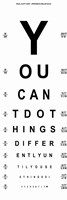 You Can't Do Things Differently  - Eye Chart 1 Framed Print