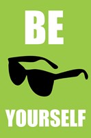 Be Yourself - Green Framed Print