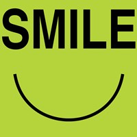 Smile - Green Framed Print