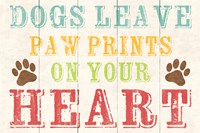 Dogs Leave Paw Prints 1 Framed Print