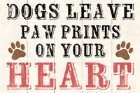 Dogs Leave Paw Prints 2 Framed Print