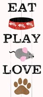 Eat Play Love - Cat 1 Framed Print