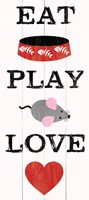 Eat Play Love - Cat 2 Framed Print