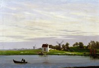 Landscape with Windmills Fine Art Print