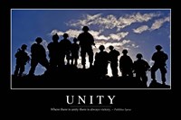 Unity: Inspirational Quote and Motivational Poster Framed Print