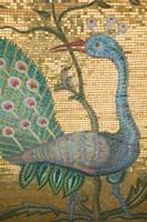 Peacock Mosaic, Eleftherotria Monastery, Macherado, Zakynthos, Ionian Islands, Greece Framed Print