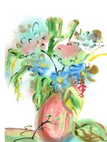 Flower Burst Vase II Framed Print