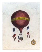 Vintage Hot Air Balloons III Fine Art Print