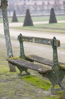 Park Bench in the Gardens, Chateau de Fontainebleau Framed Print