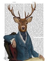 Distinguished Deer Portrait Framed Print