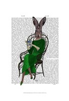 Lady Bella Rabbit Taking Tea Framed Print