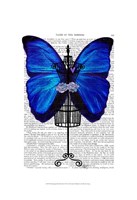 Mannequin Blue Butterfly Framed Print