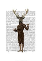 Fencing Deer Full Framed Print