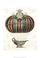 Baroque Balloon with Clock Framed Print