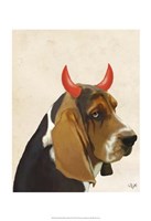 Little Devil Basset Hound Fine Art Print