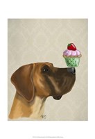 Great Dane and Cupcake Fine Art Print