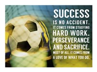 Success Soccer Quote Framed Print