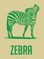 Zebra Green 2 Framed Print