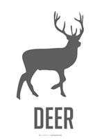 Deer Black Framed Print