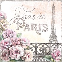 Paris Roses III Framed Print