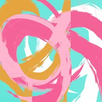 Pink Circular Strokes II Framed Print