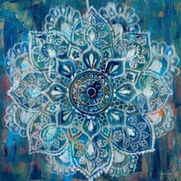 Mandala in Blue II Framed Print