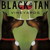 Black and Tan Vineyards Framed Print