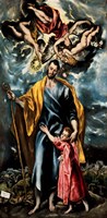 Saint Joseph and the Christ Child Fine Art Print