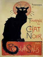 Tournee Du Chat Noir (Yellow Background) Framed Print