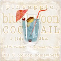 Blue Lagoon Cocktail Framed Print