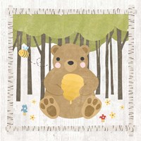 Woodland Hideaway Bear Framed Print