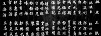 Close-up of Chinese ideograms, Beijing, China BW Framed Print