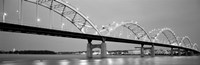 Bridge over a river, Centennial Bridge, Davenport, Iowa Framed Print
