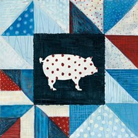 Modern Americana Farm Quilt V Framed Print
