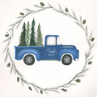 Old Blue Truck Framed Print