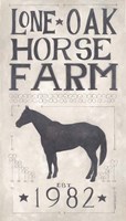 Lone Oak Horse Farm Framed Print