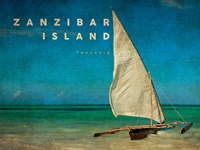 Vintage Zanzibar Island, Tanzania, Africa Framed Print