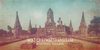 Vintage Wat Chaiwatthanaram, Thailand, Asia Framed Print