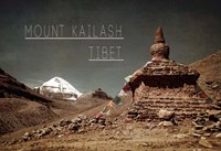 Vintage Mount Kailash, Tibet, Asia Framed Print