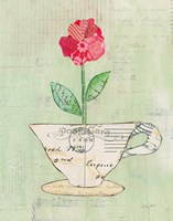 Teacup Floral I on Print Framed Print