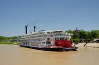Mississippi, Vicksburg American Queen cruise paddlewheel boat Framed Print