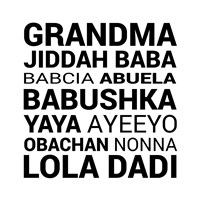 Grandma Various languages Framed Print