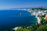 Aerial View of the Port, Nice, France Framed Print