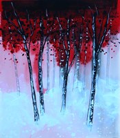 Red & Black Forest Fine Art Print