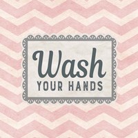 Wash Your Hands Pink Pattern Framed Print