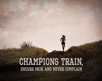 Champions Train Woman Color Framed Print